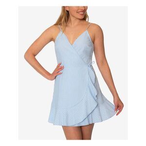 SPEECHLESS Womens Sheath Mini Dress Light Blue Spaghetti Strap Juniors XS